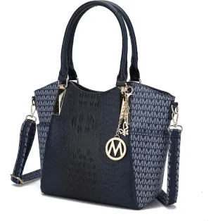 MKF Collection Tote Satchel Handbag for Women: PU Leather Shoulder Bag – Top-Handle Purse, Ladies Pocketbook By Mia K