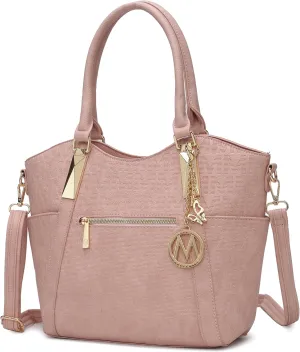 MKF Collection Tote Satchel Handbag for Women: PU Leather Shoulder Bag – Top-Handle Purse, Ladies Pocketbook By Mia K