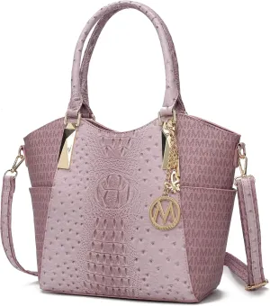 MKF Collection Tote Satchel Handbag for Women: PU Leather Shoulder Bag – Top-Handle Purse, Ladies Pocketbook By Mia K