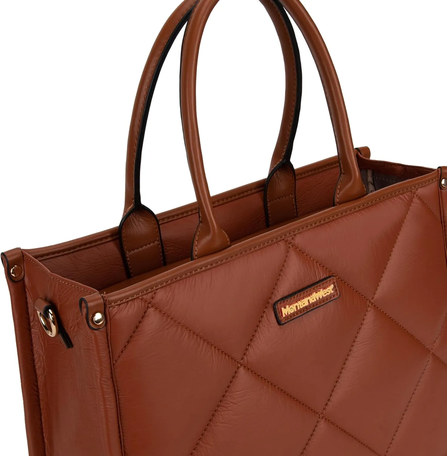 Montana West Large Puffy Tote Bag for Women Quilted Handbag Ladies Satchel