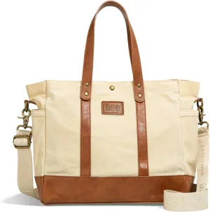 Montana West x Lee Tote Bag for Women Waxed Canvas Shoulder Handbags Crossbody Bag with Adjustable Strap