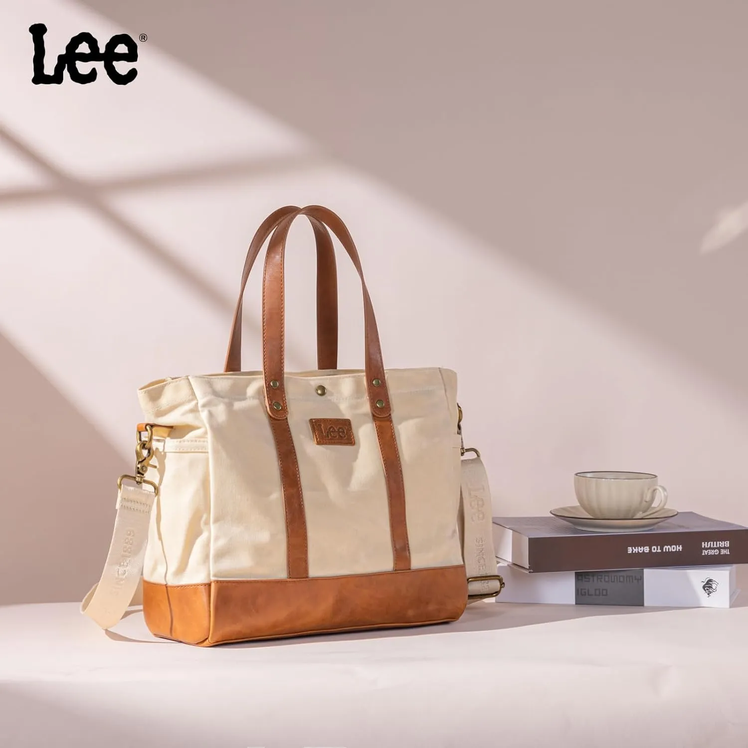 Montana West x Lee Tote Bag for Women Waxed Canvas Shoulder Handbags Crossbody Bag with Adjustable Strap