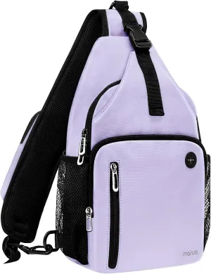 MOSISO Sling Backpack Bag, Crossbody Shoulder Bag Travel Hiking Daypack Chest Bag with Front Square Pocket&USB Charging Port