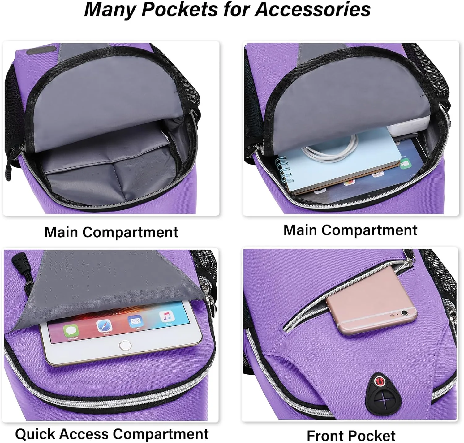 MOSISO Sling Backpack, Multipurpose Crossbody Shoulder Bag Travel Hiking Daypack