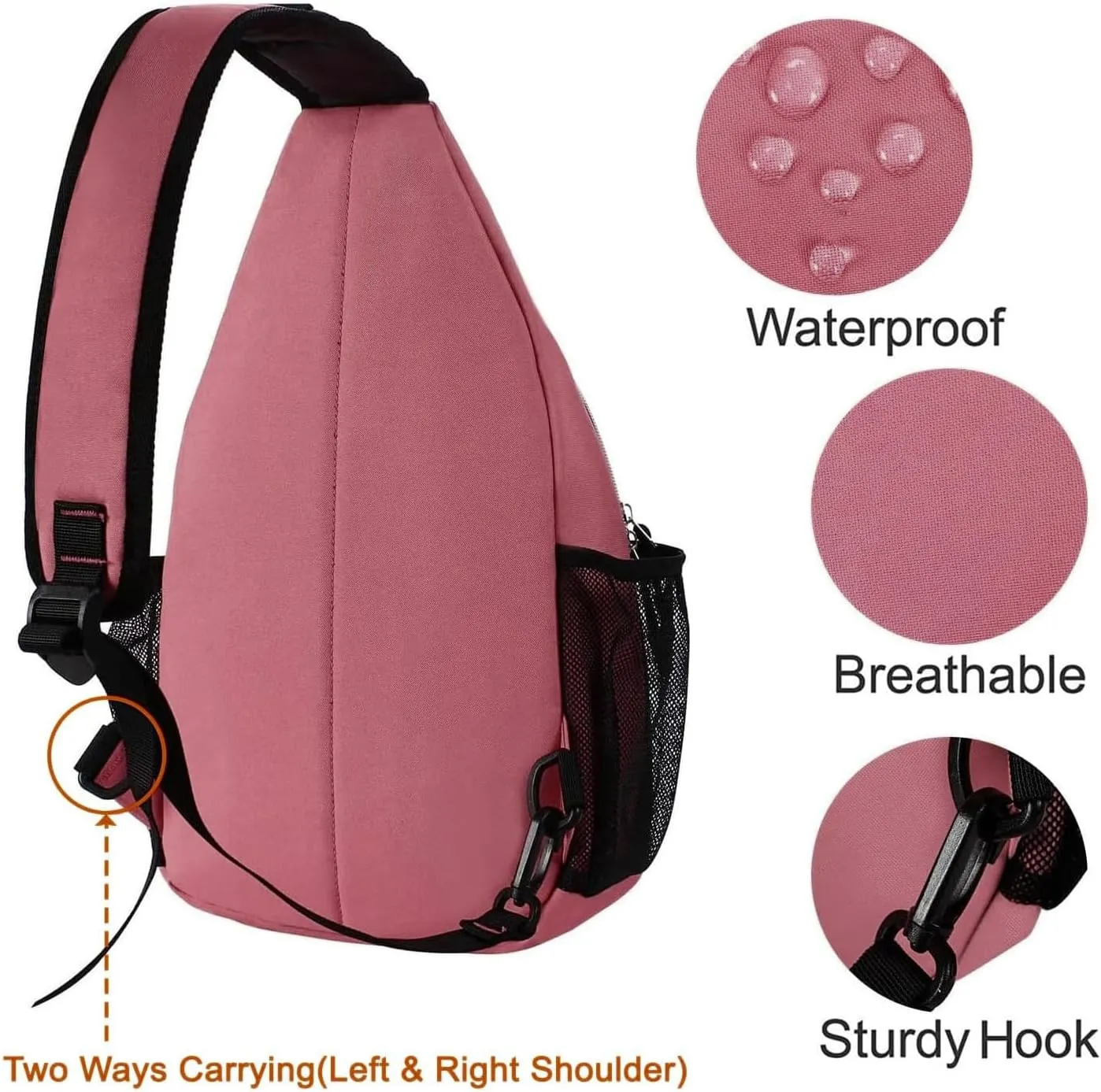 MOSISO Sling Backpack, Multipurpose Crossbody Shoulder Bag Travel Hiking Daypack