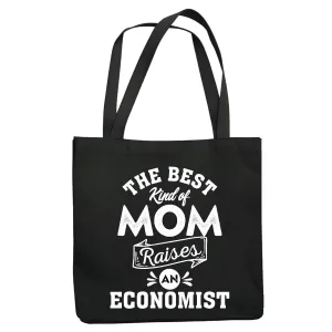 Mothers Day Gift for Economist Mom Best Kind of Mom Raises an Economist Navy Black Multicolor Canvas Tote Bag