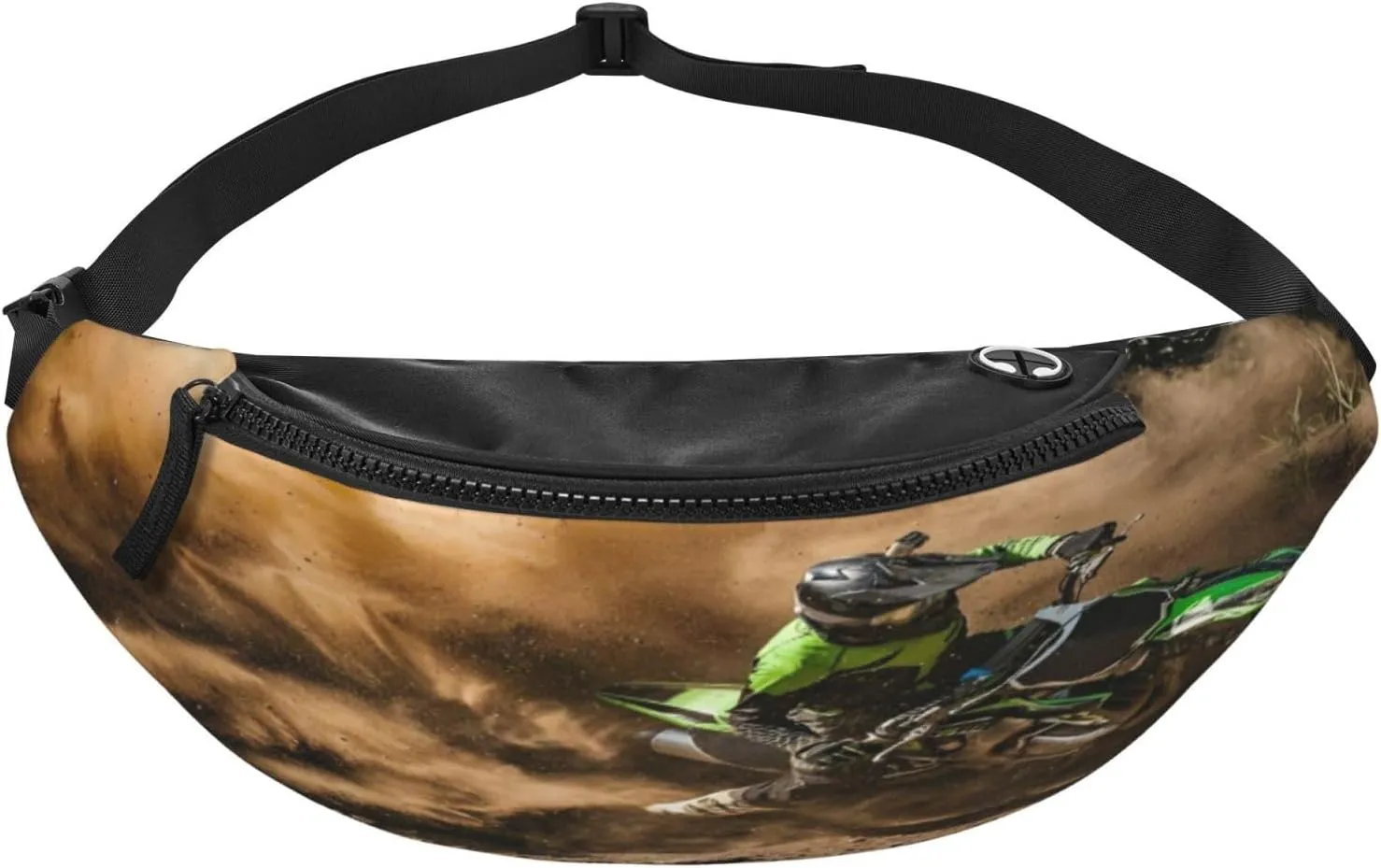 Motocross Dirt Bike Fanny Pack, Crossbody Waist Packs for Women Men Waist Bags with Adjustable Strap for Travel Running Hiking Sport