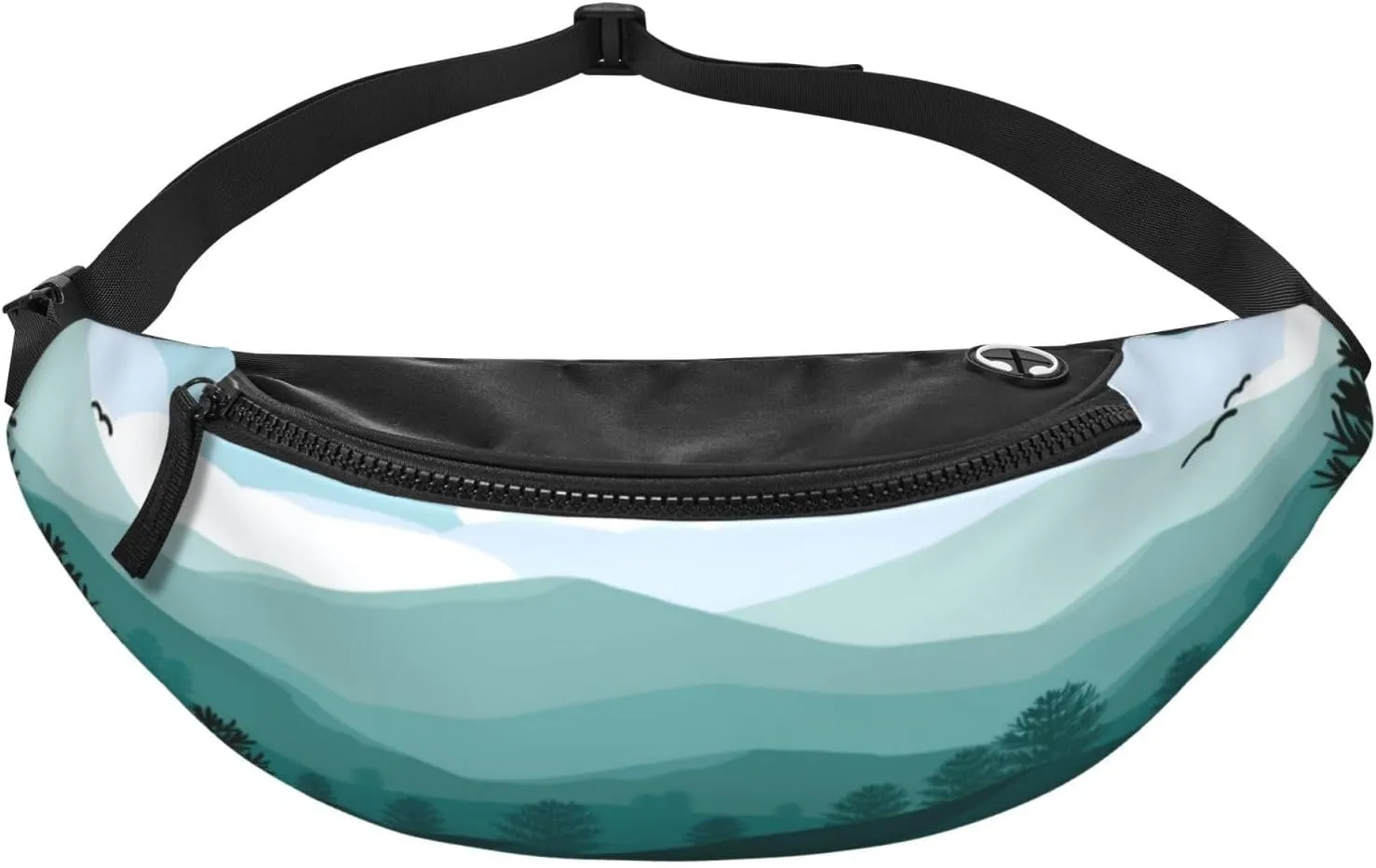 Mountain Landscape Fanny Pack, Crossbody Waist Packs for Women Men Waist Bags with Adjustable Strap for Travel Running Hiking Sport