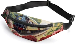 Mountain Train Railroad Tracks Belt Bag Fanny Pack Crossbody Bags Waist Pack for Running Workout