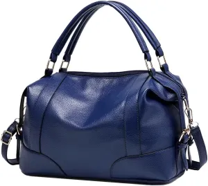 Mudono Boston Tote Bag for Women Large Capacity Shoulder Bag Top Handle Handbag Casual Crossbody Bag Retro Satchel