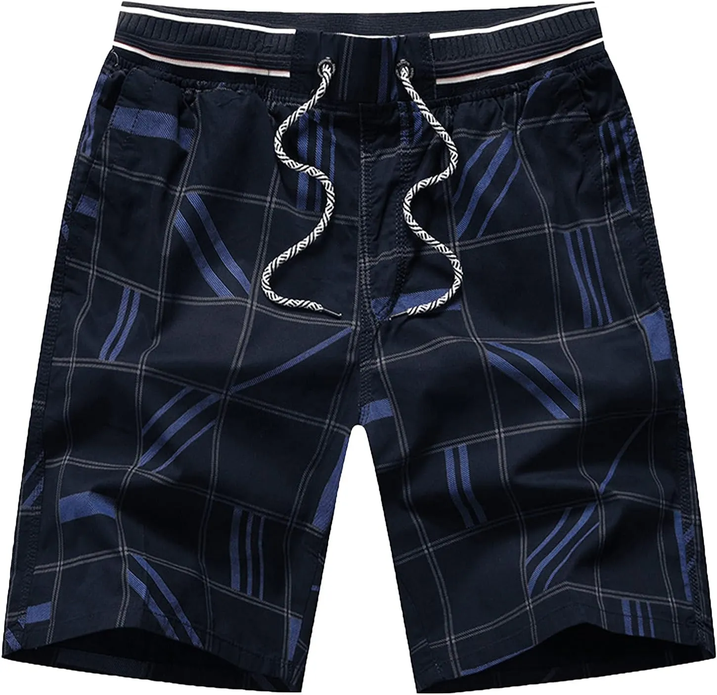 Muscularfit Big and Tall Shorts for Men Casual Elastic Waist Drawstring Shorts Quick Dry Cargo Shorts Outdoor Hiking Shorts