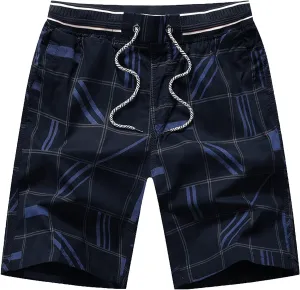 Muscularfit Big and Tall Shorts for Men Casual Elastic Waist Drawstring Shorts Quick Dry Cargo Shorts Outdoor Hiking Shorts
