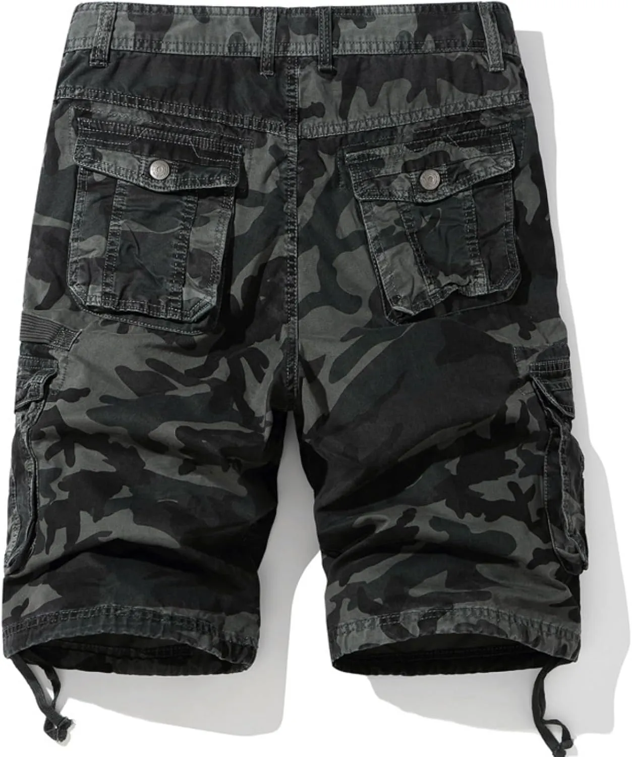 Muscularfit Cargo Shorts for Men Casual Cotton Multi Pockets Camo Shorts Outdoor Fashion Buckle Zipper Camouflage Gym Shorts
