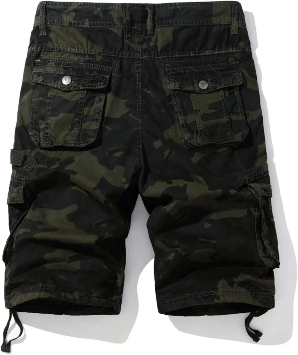 Muscularfit Cargo Shorts for Men Casual Cotton Multi Pockets Camo Shorts Outdoor Fashion Buckle Zipper Camouflage Gym Shorts