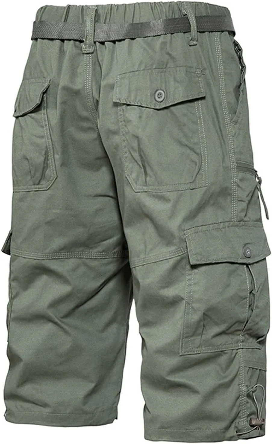 Muscularfit Cargo Shorts for Men Relaxed Fit Big and Tall Multi Pockets Solid Tooling Shorts Summer Fashion Athletic Shorts