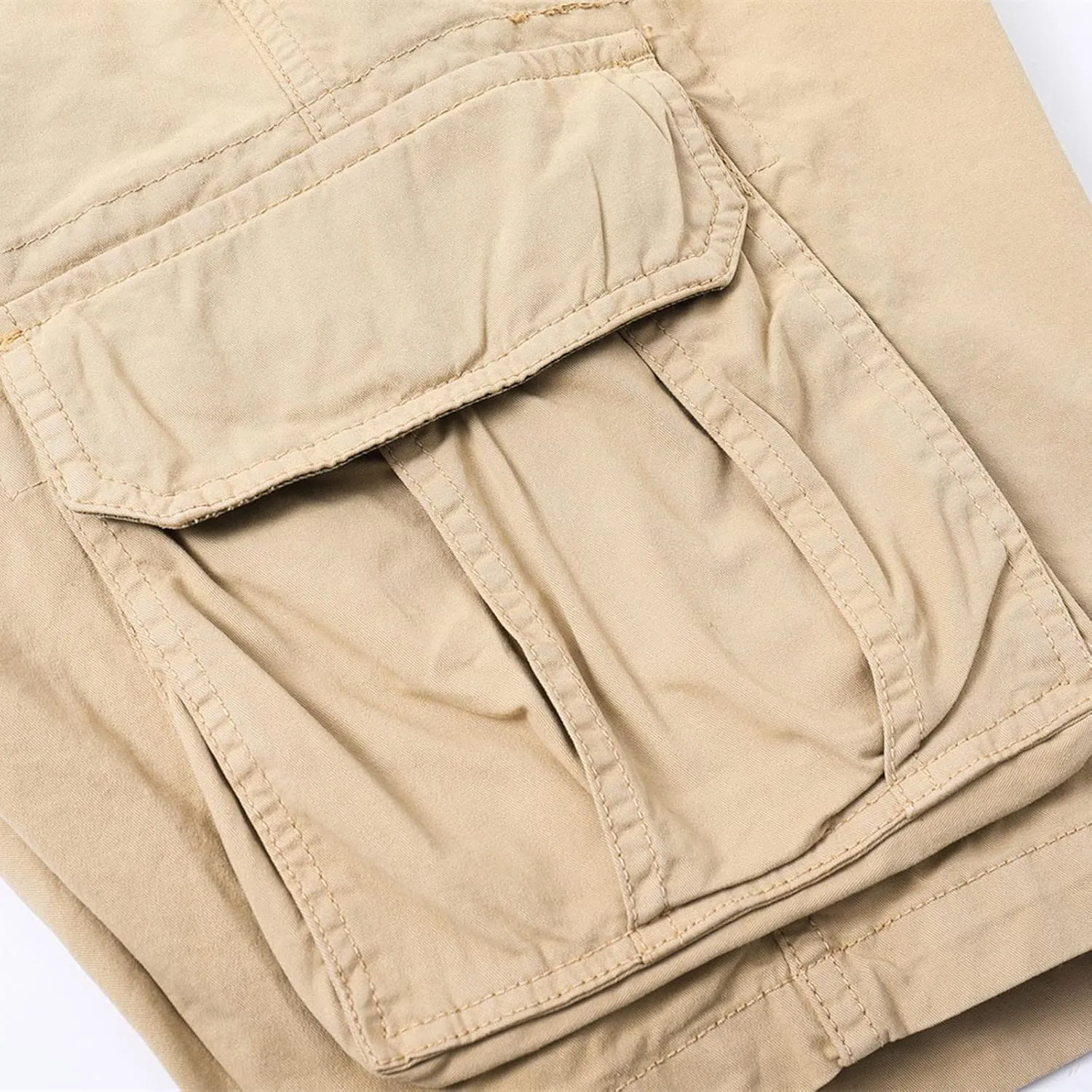 Muscularfit Cotton Shorts Men Big and Tall Athletic Gym Cargo Shorts Drawstring Elastic Waist Summer Beach Tooling Shorts