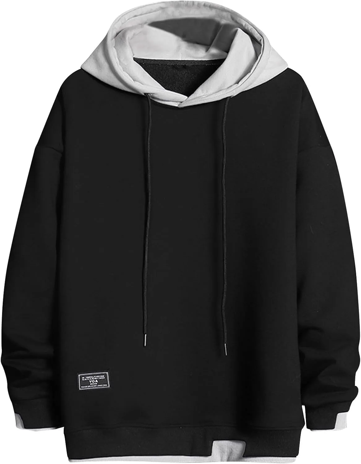 Muscularfit Men's Fashion Hoodies & Sweatshirts Casual Long Sleeve Knit Cotton Hooded Shirts Drawstring Gym Athletic Pullover