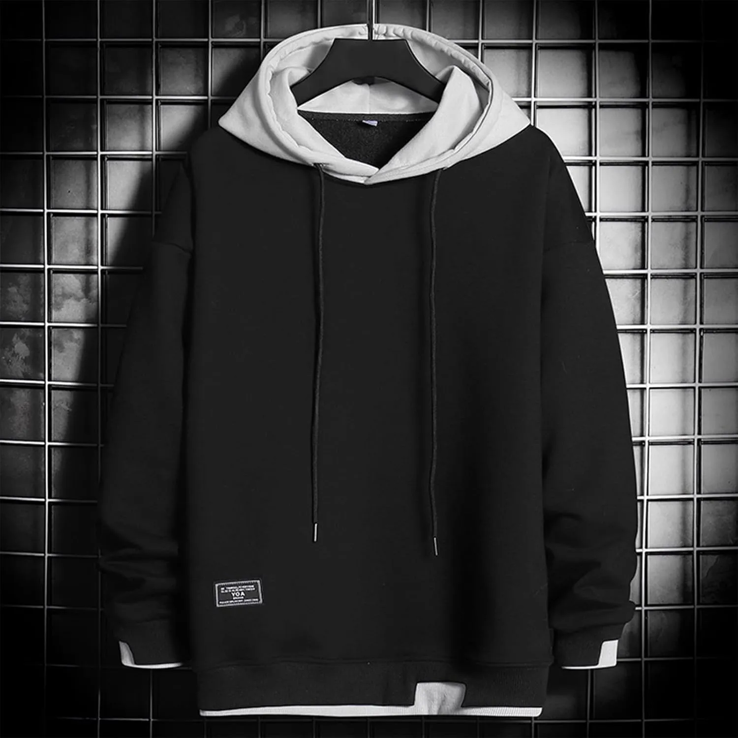 Muscularfit Men's Fashion Hoodies & Sweatshirts Casual Long Sleeve Knit Cotton Hooded Shirts Drawstring Gym Athletic Pullover