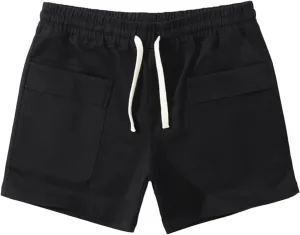 Muscularfit Mens Shorts Casual Stretch Waist Cotton Shorts Multi Pocket Drawstring Elastic Waist Cargo Shorts Regular Shorts