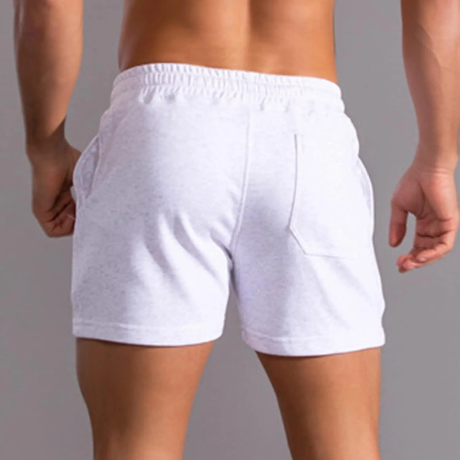 Muscularfit Mens Workout Shorts Summer Causal Elastic Waist Drawstring Cotton Shorts Loose Fit Athletic Gym Jogging Shorts