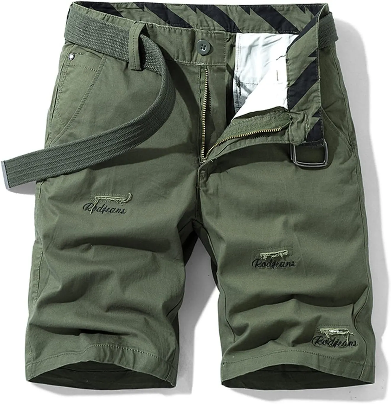 Muscularfit Shorts Men Casual Summer Buckle Zipper Cargo Shorts With Pockets Lightweight Solid Gym Workout Sweat Shorts 2024