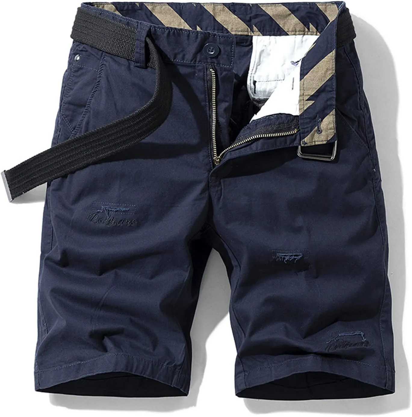 Muscularfit Shorts Men Casual Summer Buckle Zipper Cargo Shorts With Pockets Lightweight Solid Gym Workout Sweat Shorts 2024
