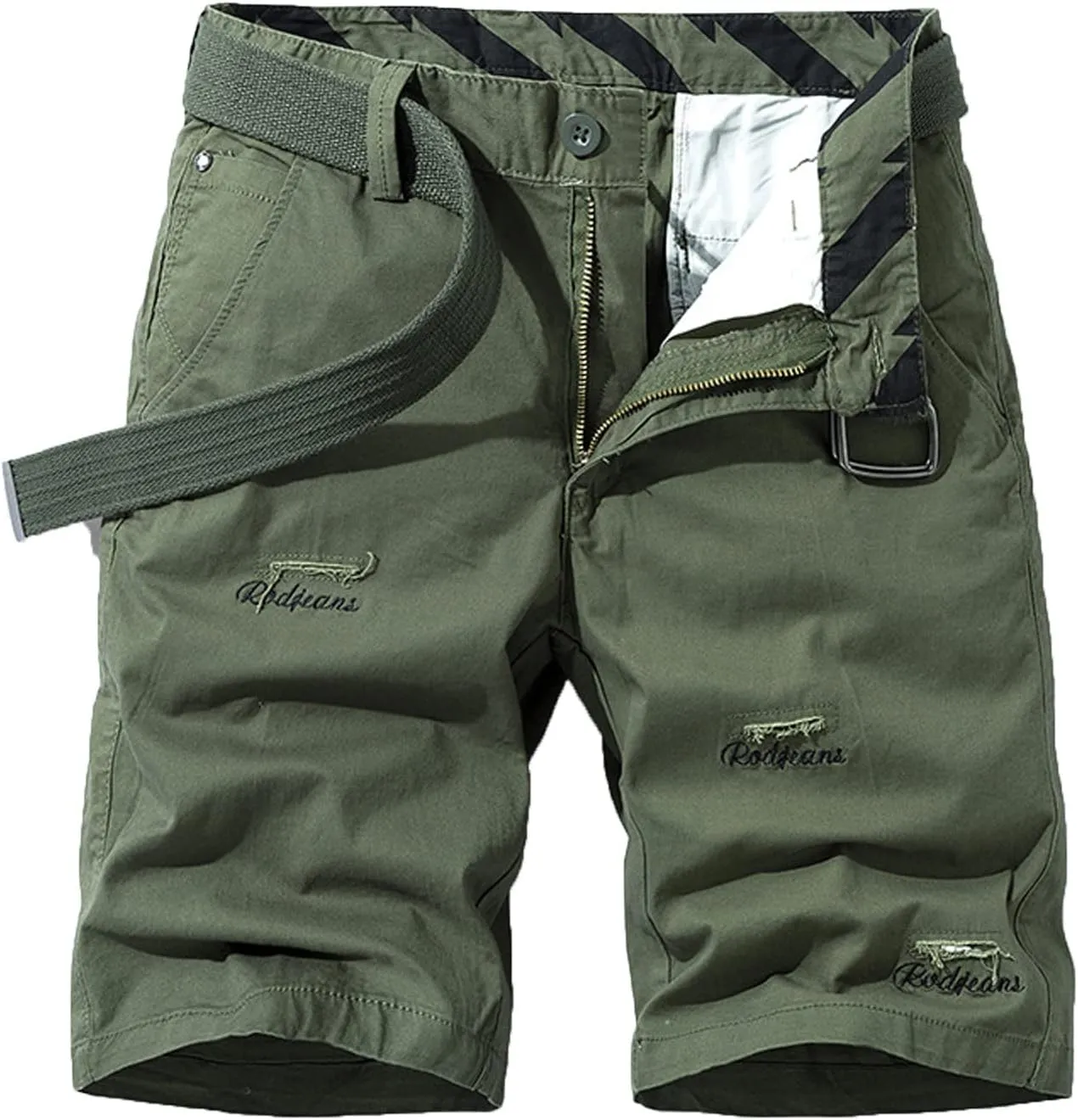 Muscularfit Shorts Men Casual Summer Buckle Zipper Cargo Shorts With Pockets Lightweight Solid Gym Workout Sweat Shorts 2024