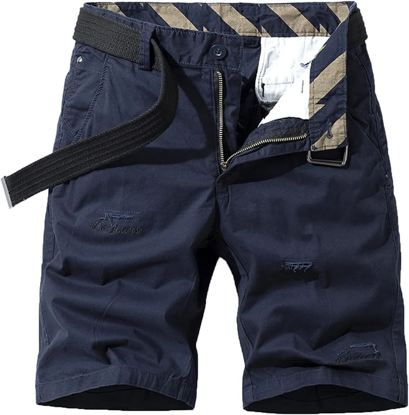 Muscularfit Shorts Men Casual Summer Buckle Zipper Cargo Shorts With Pockets Lightweight Solid Gym Workout Sweat Shorts 2024