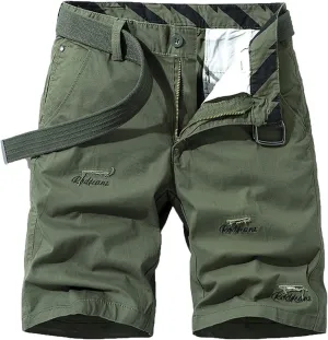 Muscularfit Shorts Men Casual Summer Buckle Zipper Cargo Shorts With Pockets Lightweight Solid Gym Workout Sweat Shorts 2024
