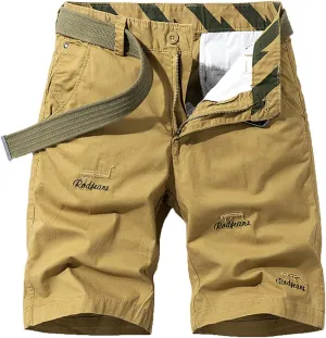 Muscularfit Shorts Men Casual Summer Buckle Zipper Cargo Shorts With Pockets Lightweight Solid Gym Workout Sweat Shorts 2024