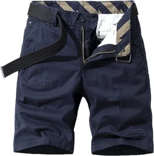 Muscularfit Shorts Men Casual Summer Buckle Zipper Cargo Shorts With Pockets Lightweight Solid Gym Workout Sweat Shorts 2024