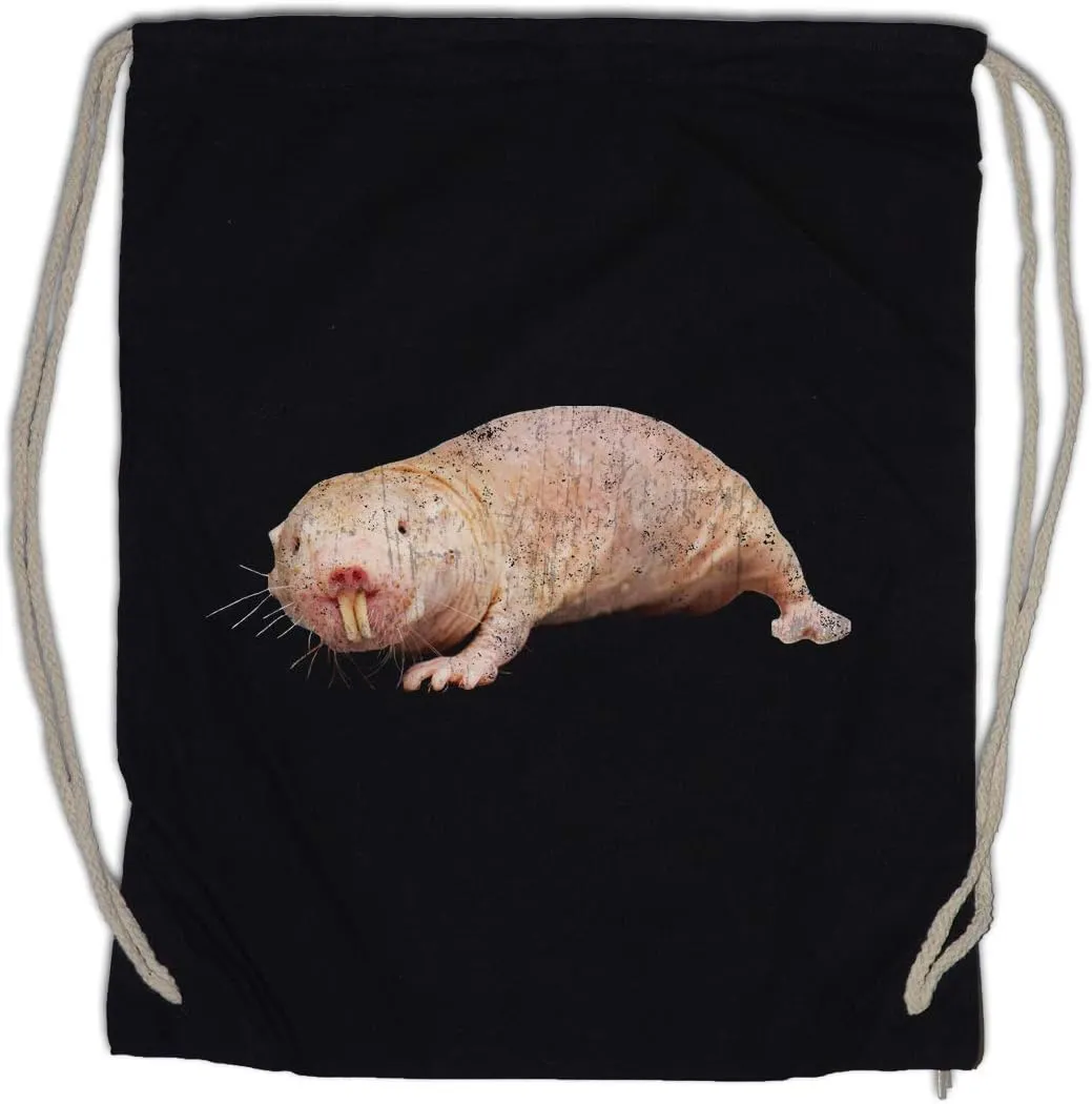 Naked Mole Rat Drawstring Bag Gym Sack