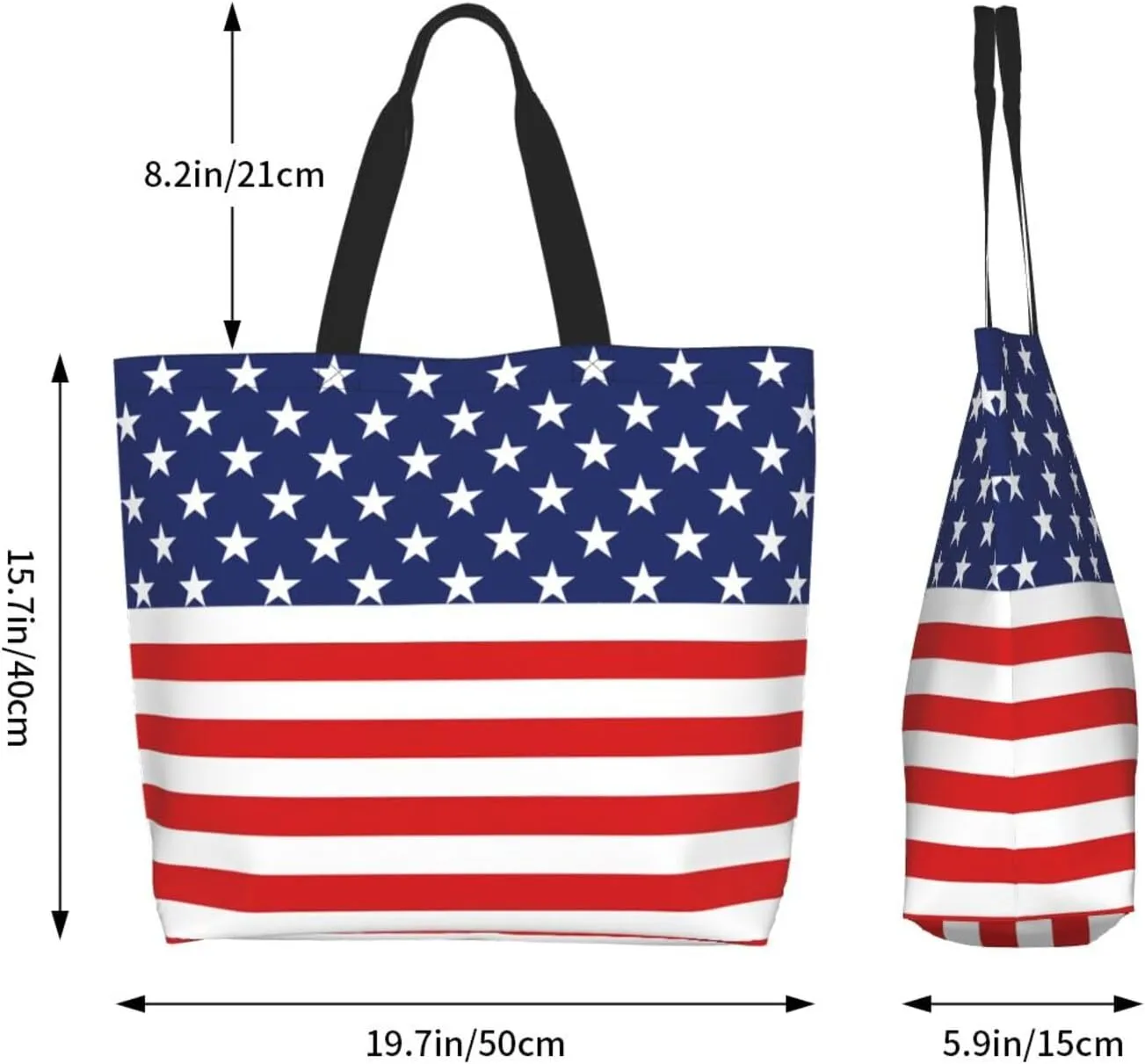 National Flag Tote Bag For Women Men, Extra Large Shoulder Tote Bag For Beach Travel Gym Grocery Shopping