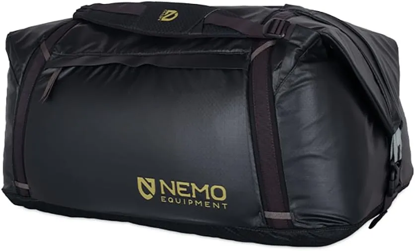 NEMO Equipment Double Haul Convertible Duffel & Tote Bag – Water-Resistant Gear Bag with Backpack Straps - 100L - Black