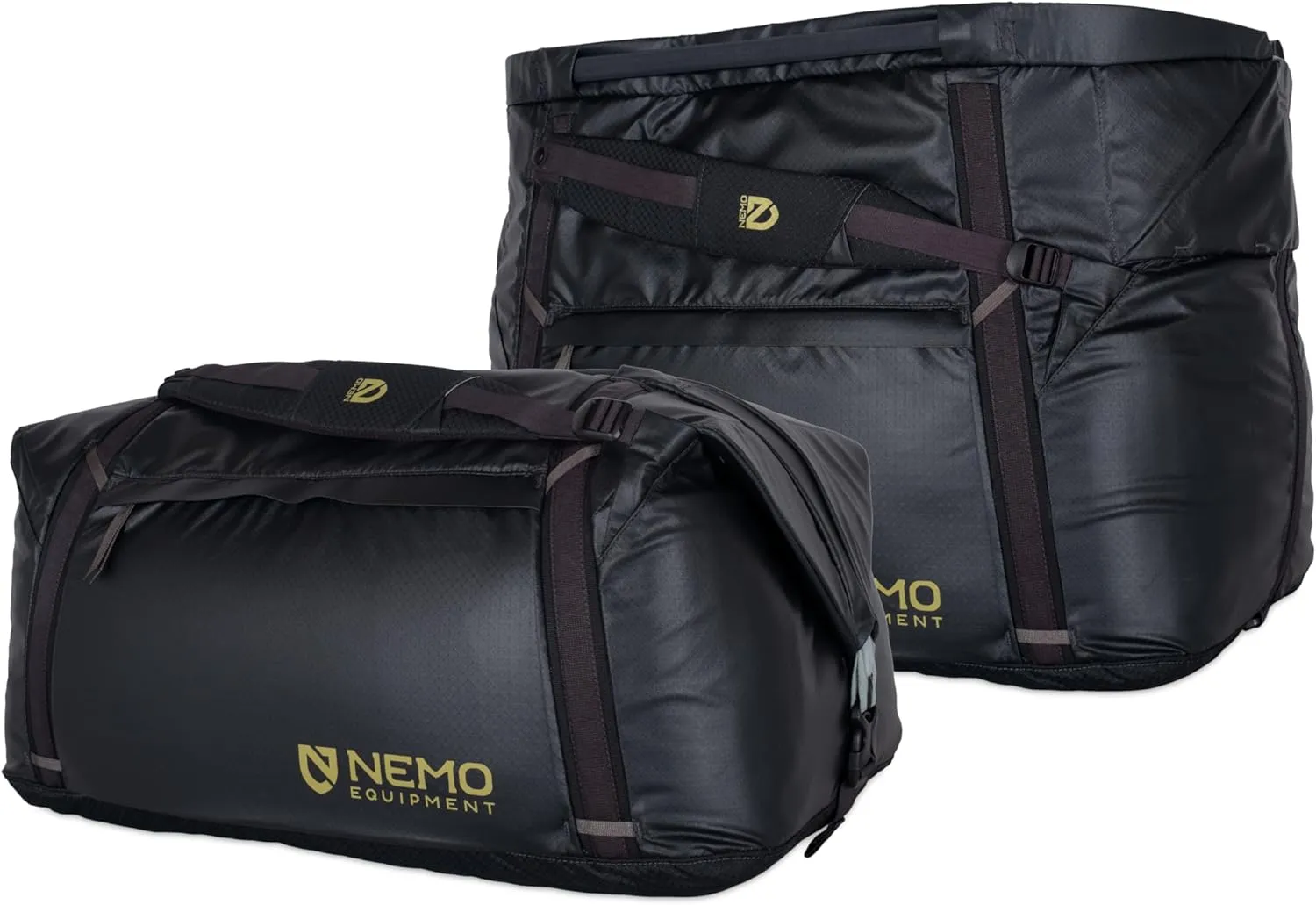 NEMO Equipment Double Haul Convertible Duffel & Tote Bag – Water-Resistant Gear Bag with Backpack Straps - 100L - Black