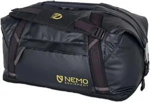 NEMO Equipment Double Haul Convertible Duffel & Tote Bag – Water-Resistant Gear Bag with Backpack Straps - 30L - Black
