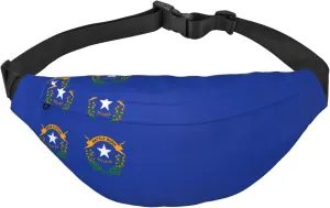 Nevada State Flag Travel Fashion Waist Bag, Suitable for Sports, Running, Cycling, Traveling, Fishing Boys Large Crossbody Waist Bag,