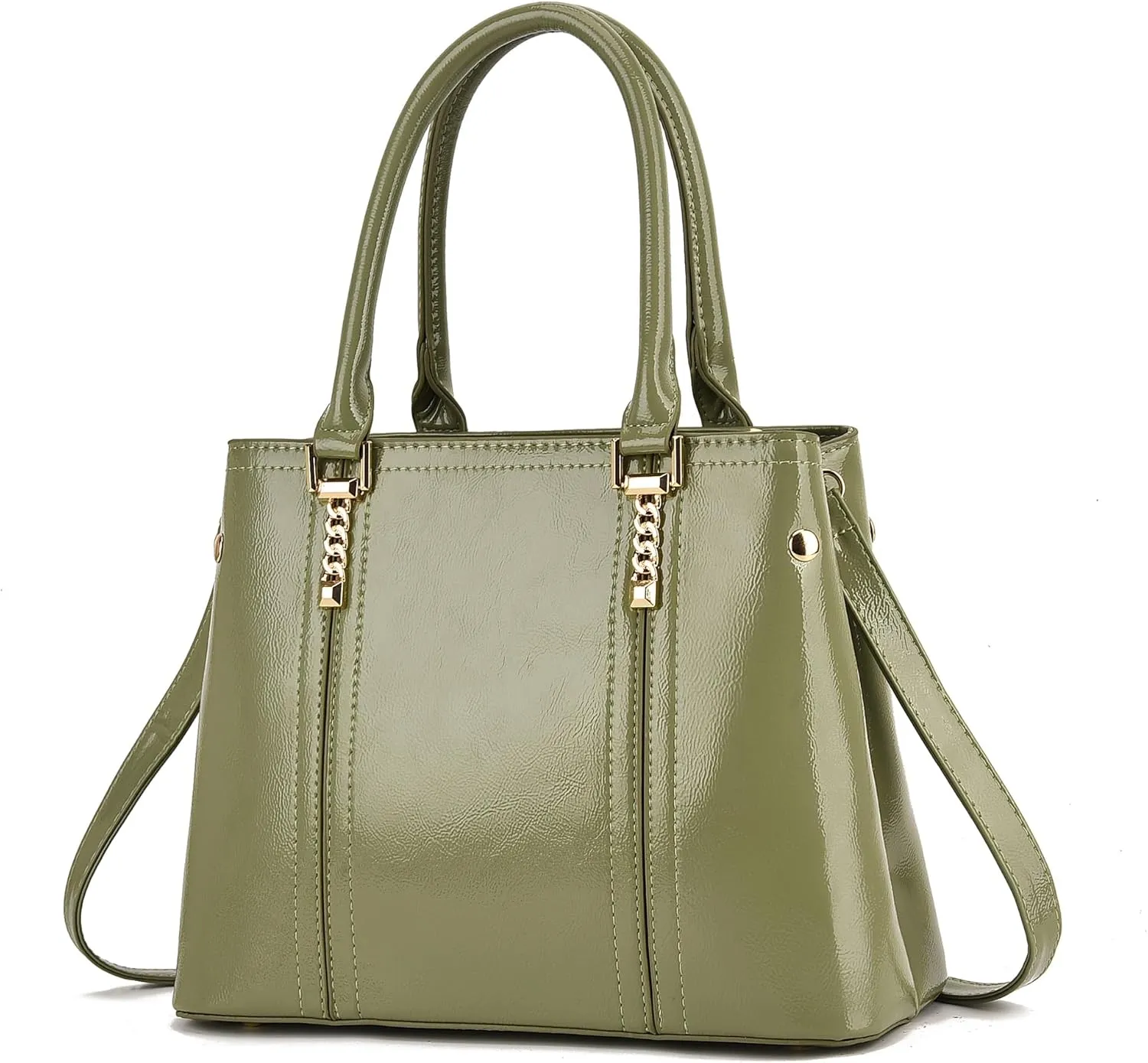 Nevenka Women's Patent Leather Top Handle Large Tote Lady Shoulder Bag Handbag satchel…