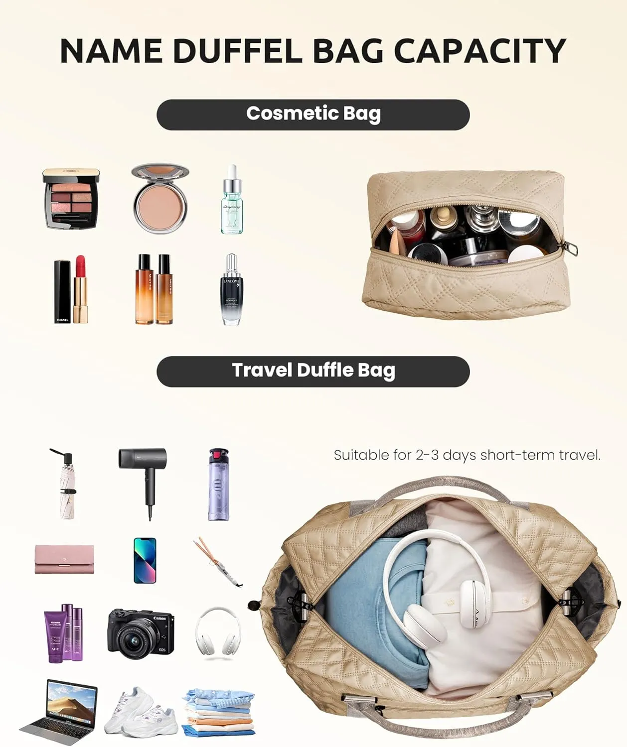 Nieces Birthday Gift, Gifts for Women-Initial Travel Bag with Shoe Compartment, Personalized Weekender Bag, Monogram Overnight Bag for Women, Letter Travel Bag with Makeup Bag (Letter I)
