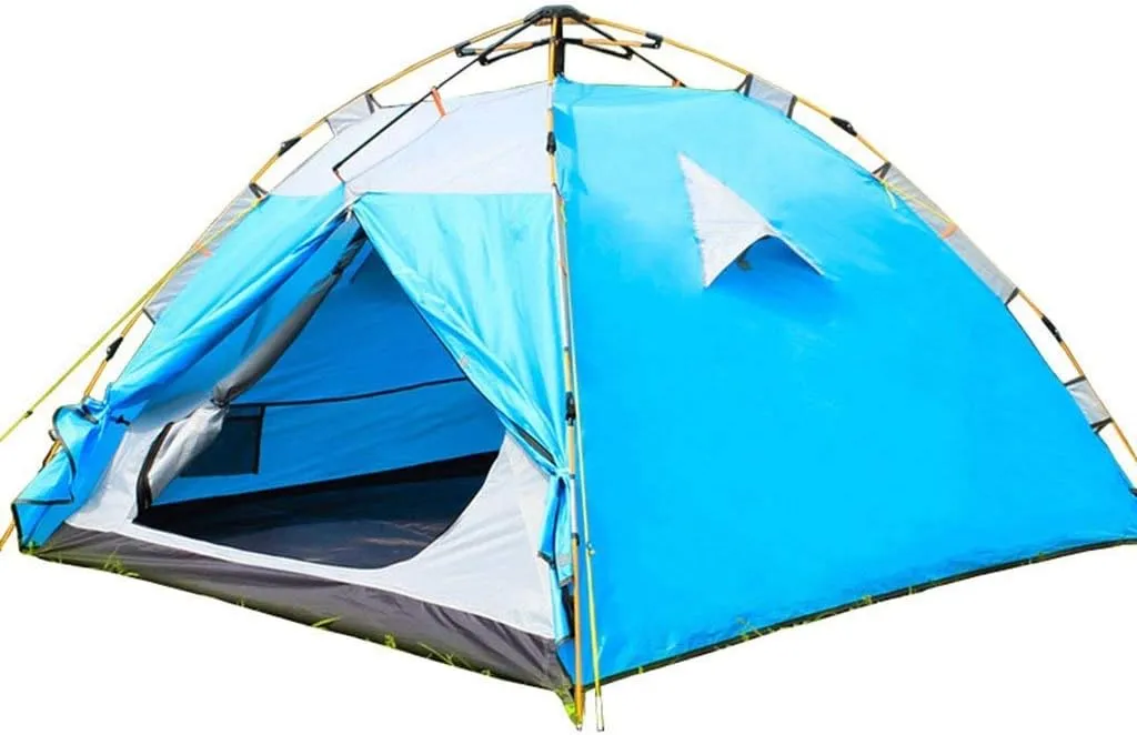 NIEH Automatic Tent Outdoor 3-4 People Two Rooms and one Living Room Family Double 2 People Double Camping Field Camping Long Account Foreign Waterproof Zipper