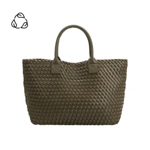 Norah Olive Recycled Vegan Leather Tote Bag