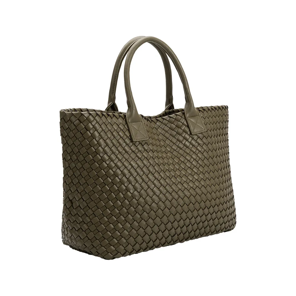 Norah Olive Recycled Vegan Leather Tote Bag