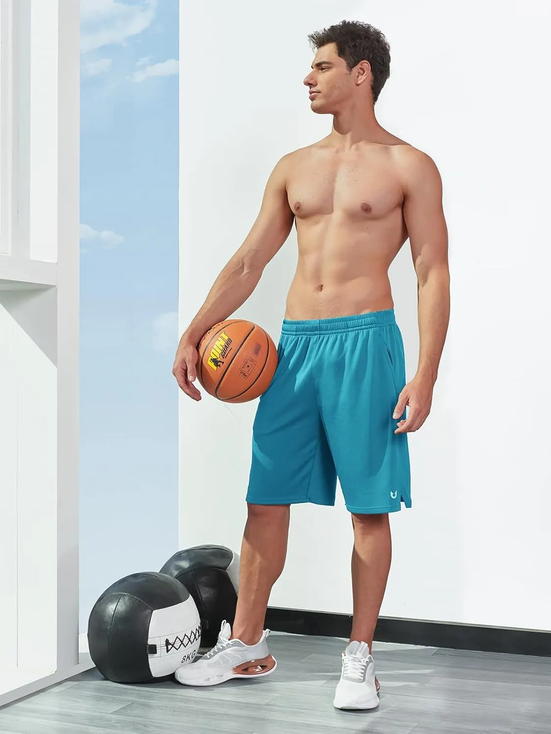 NORTHYARD Men's 10" Athletic Basketball Shorts with Zipper Pockets Quick Dry Lightweight Running Workout Gym Tennis Shorts