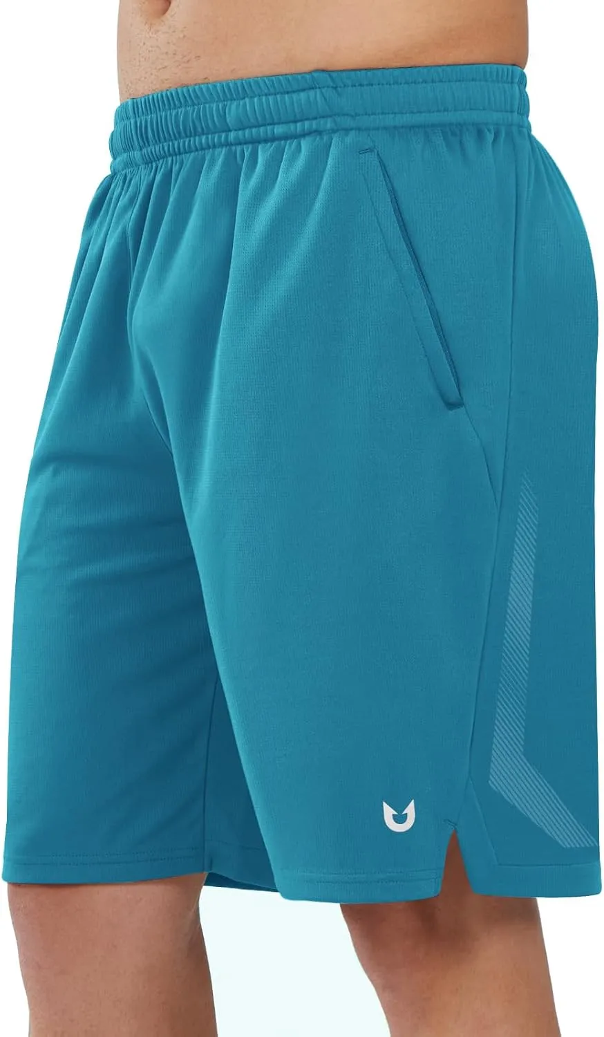 NORTHYARD Men's 10" Athletic Basketball Shorts with Zipper Pockets Quick Dry Lightweight Running Workout Gym Tennis Shorts