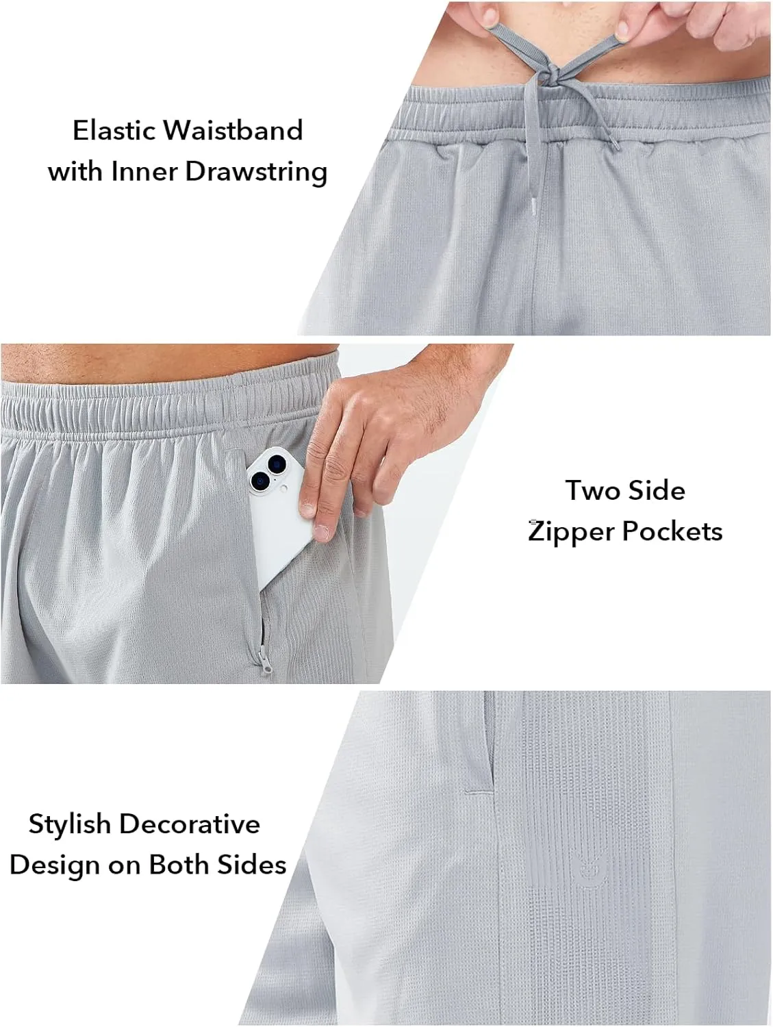 NORTHYARD Men's 10" Athletic Shorts Basketball Workout Gym Lightweight Quick Dry Shorts with Mesh & Zip Pockets