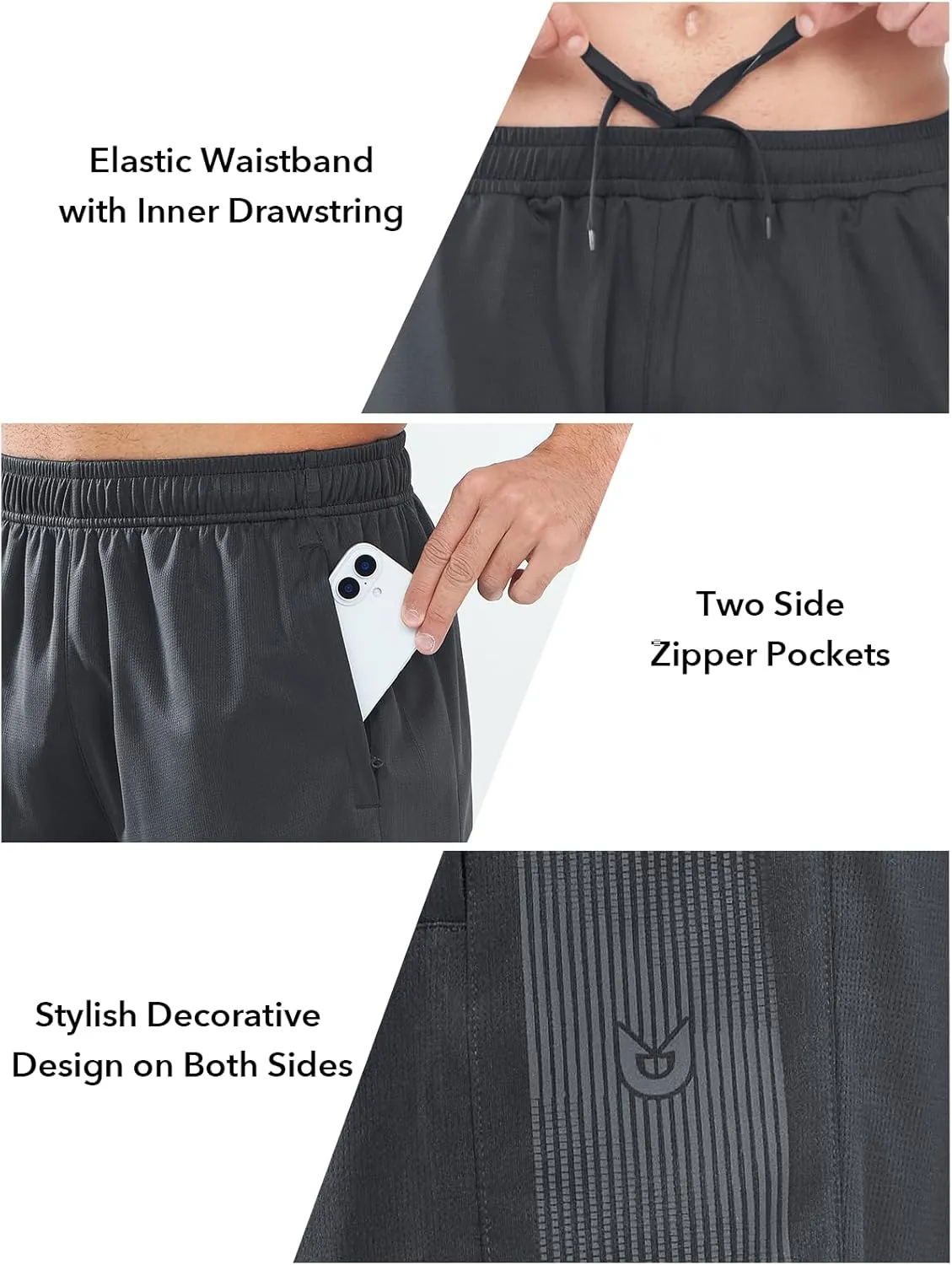 NORTHYARD Men's 10" Athletic Shorts Basketball Workout Gym Lightweight Quick Dry Shorts with Mesh & Zip Pockets
