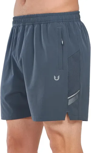 NORTHYARD Men's Athletic Running Shorts 5" Quick Dry Lightweight with Zip Pockets Gym Workout Active