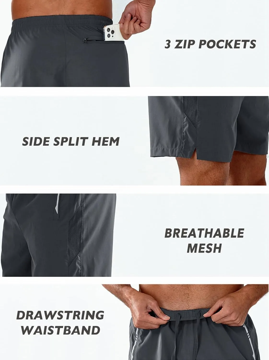 NORTHYARD Men's Running Athletic Shorts 5"/ 7"/ 9" Workout Gym Short Tennis Quick Dry Active Sport Hiking Basketball