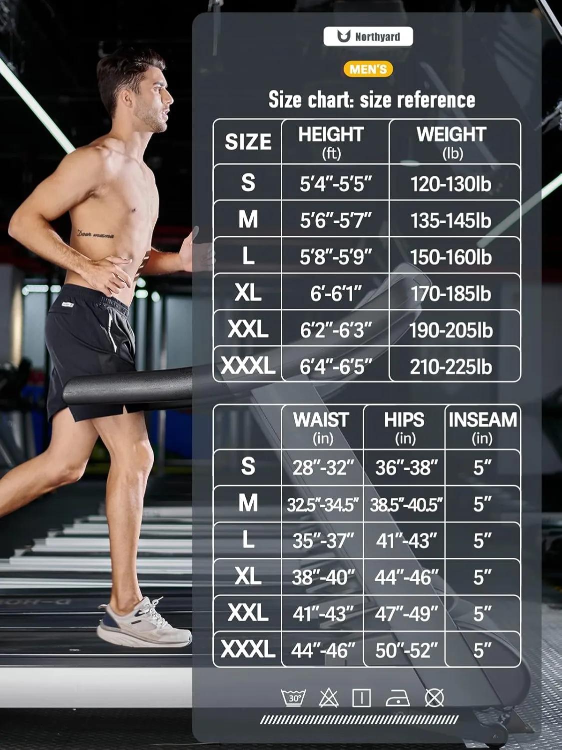 NORTHYARD Men's Running Athletic Shorts 5"/ 7"/ 9" Workout Gym Short Tennis Quick Dry Active Sport Hiking Basketball