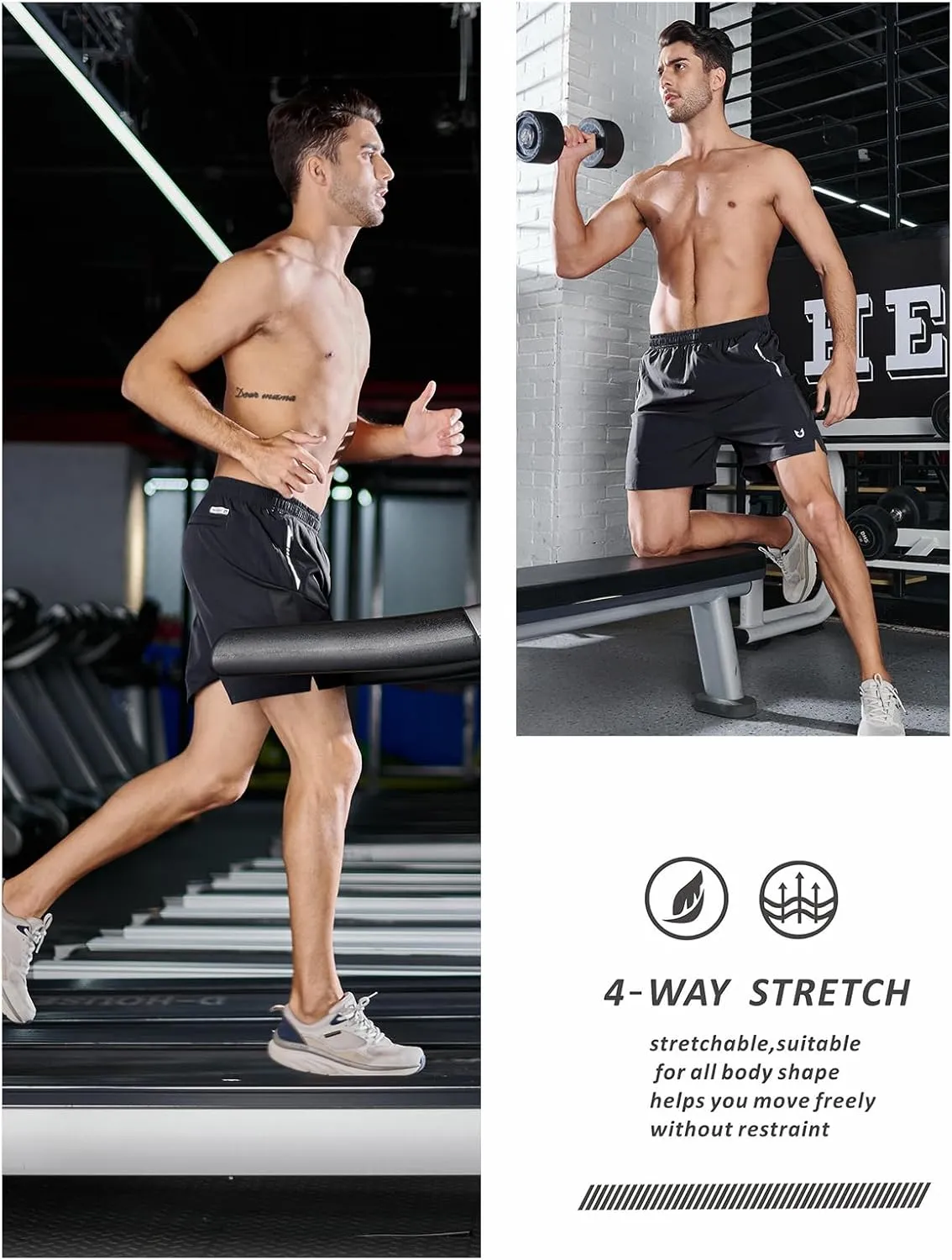 NORTHYARD Men's Running Athletic Shorts 5"/ 7"/ 9" Workout Gym Short Tennis Quick Dry Active Sport Hiking Basketball